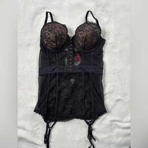La Senza bustier with garter straps.